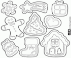 Decorated Christmas cookies