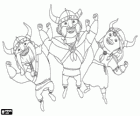 Three vikings in the adventures of Mike the knight