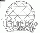 Logo of Furby Boom with a Furby Furblings virtual egg