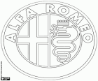 Logo of Alfa Romeo, Italian brand of luxury cars