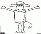The sheep Shaun with open arms