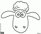 The face of the sheep Shaun