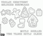 Greeting card Christmas and New Year with Christmas cookies, in Dutch and in Turkish