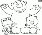 Poby, Crong and Loopy, three friends of Pororo
