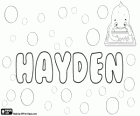 Hayden, name with different possible origins. Given name like the same surname of English origin