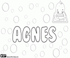 Agnes, name of Latin origin which comes from Agnus which means lamb. Agnes, name of Greek origin derived from Hagne, whose meaning is pure