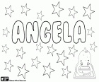 Angela, name of Greek origin. Derived from the greek Aggelos. Angela is a common name in many countries