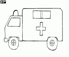 An ambulance van, a health emergency vehicle