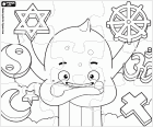 Puzzle of octopus Pypus with the religions of the world