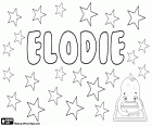 Élodie, French female name. Seems to be a name of Germanic origin but there is virtually unknown. Variant of Alodia