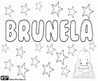 Brunela, Variant of Brunella. Diminutive of Bruna, feminine of Bruno