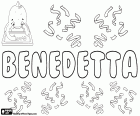 Benedetta, name of Latin origin. Benedetta, Italian female name that corresponds to the male name Benedetto. Name that comes from the Latin benedictus