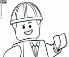 The face of main character from Lego the movie, Emmet