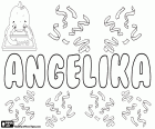 Angelika, name of origin Latin, variant of Angelica. Comes from the feminine of Angelicus, its meaning is angelic. Angelika, name in various languages
