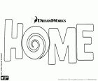 The original logo in English of the film Home