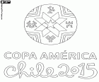 The logo of the 2015 Copa America. The football competition between national teams of South America from June 11 to July 4 in Chile
