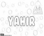 Yahir, name of Hebrew origin. Yahir, variant of Jair, derived from the Hebrew name Ja'ir