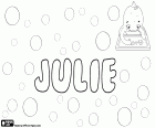 Julie, name of Latin origin. Julie, female name in English, French, Czech and Danish