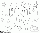 Hilal, name of Arabic origin. Its meaning is crescent moon. Hilal is used for both woman and man