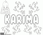 Karima, variant of Karimah, Kareema, Kareemah and Kareima. Karima is the feminine form of Karim or Kareem. Its meaning in Arabic is generous