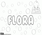 Flora, female name of Latin origin. Flora, the goddess of flowers and spring from the Roman mythology
