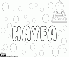 Hayfa, female name of Arabic origin. Hayfa, variant of Haifa. Its meaning is slender and delicate