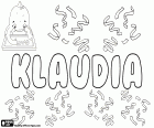 Klaudia, female name of Latin origin. Variant of Claudia, comes from the Latin Claudius. Klaudia, name in German, Polish, Slovak and Hungarian