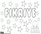 Fikriye, Turkish name. Comes from the Arabic name Fikriyya, feminine of Fikri which means intellectual