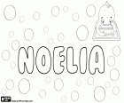 Noelia, feminine name of French origin. Noelia, feminine of Noel, its meaning is Christmas. Noelia, variant of Noelle, Noella and Noële