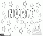 Nuria, name for girl of uncertain origin. Nuria, name very popular in Catalonia