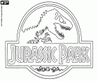 Original logo in English of Jurassic Park