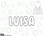 Luisa, name in Spanish, Portuguese and Italian. Luisa, feminine name of Germanic origin, derived from Lodewig or Chlodowig
