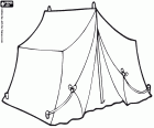 A large tent in the camp of scouts explorers