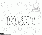 Rasha, female name of Arabic origin. Its meaning is young gazelle
