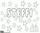 Steffi, variant of Steffie. Both are diminutives of Stefanie or Stephanie, names in German