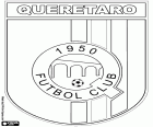 Badge of Queretaro FC, Mexican football club known as the white roosters of Queretaro, Gallos Blancos de Querétaro