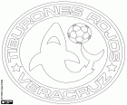 Emblem of the Club Deportivo Tiburones Rojos de Veracruz, the red sharks of Veracruz, Mexican football club