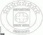 Badge of Cruz Azul Fútbol Club also known as Deportivo Cruz Azul, soccer club in the state of Hildago, Mexico