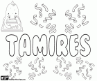 Tamires, feminine name of uncertain origin. Tamires has variants as Tamiris, Thamiris or Thamires, names used in Brazil for girls