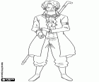 Sabo with his favorite weapon, an iron pipe. Sabo is the Chief of Staff  of the Revolutionary Army