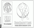 Logo of FIBA European Basketball Championship, EuroBasket 2015. The championship will be held from 5 to September 20 in five cities in four European countries, Montpellier and Lille in France, Zagreb in Croatia, Berlin in Germany, and Riga in Latvia