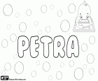 Petra, female name in many languages. Petra is a feminine form of the name Peter. Names derived from the Greek word petros, its meaning is rock or stone