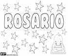 Rosario, feminine name in Spanish and Portuguese. Rosario, name that comes from the marian devotion, derived from the word Latin rosarium. Rosario, male name in Italian