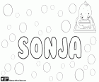Sonja, variant of Sonia and Sonya. Sonja, feminine name of Russian origin