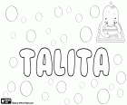 Talita, variant of Talitha, Thalita or Talytha. Talita, name of Aramean origin which means little girl