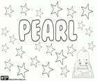 Pearl, name in English for girl which means pearl