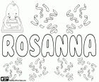 Rosanna, feminine name, combination of Rosa and Anna. Rosanna, variant of Rosana, Roseanne and Rosannah among others