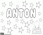 Anton, male first name of Latin origin, derived from Antonius