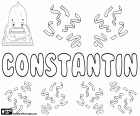 Constantin, name for boy in French and Romanian. Constantin, name of Latin origin, derived from Constantinus