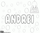 Andrei, name of Greek origin. Andrei, Romanian name for boy. Andrei, variant of Andrej or Andrey, transcriptions of the name in Russian and in Bulgarian